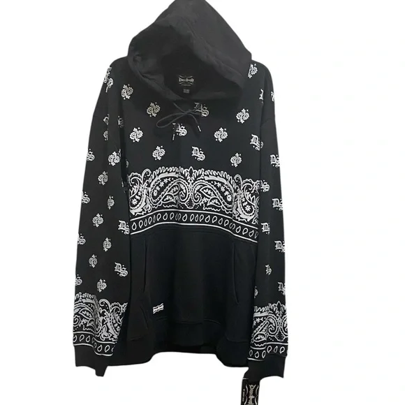 Dog Supply Men's Black and White Patterned Hoodie size 3x - Picture 1 of 14